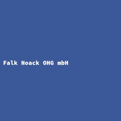 Hersteller: Falk Noack OHG mbH