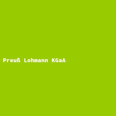 Hersteller: Preuß Lohmann KGaA