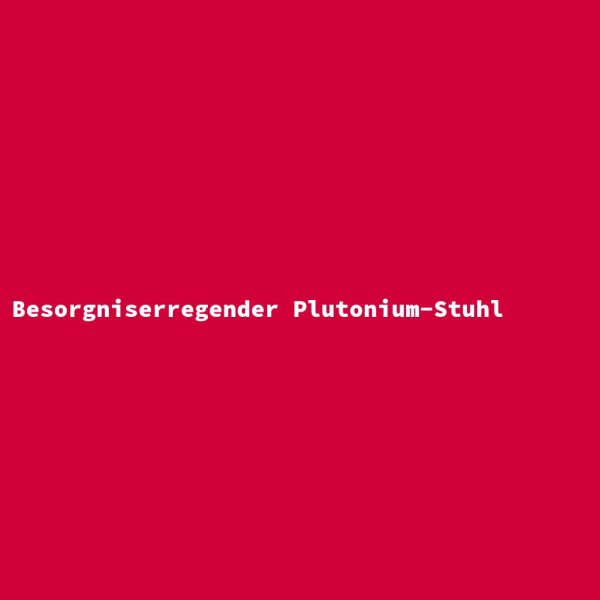 Concerning Plutonium Chair