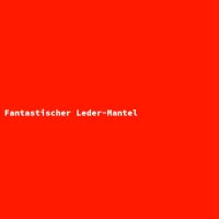 Fantastischer Leder-Mantel